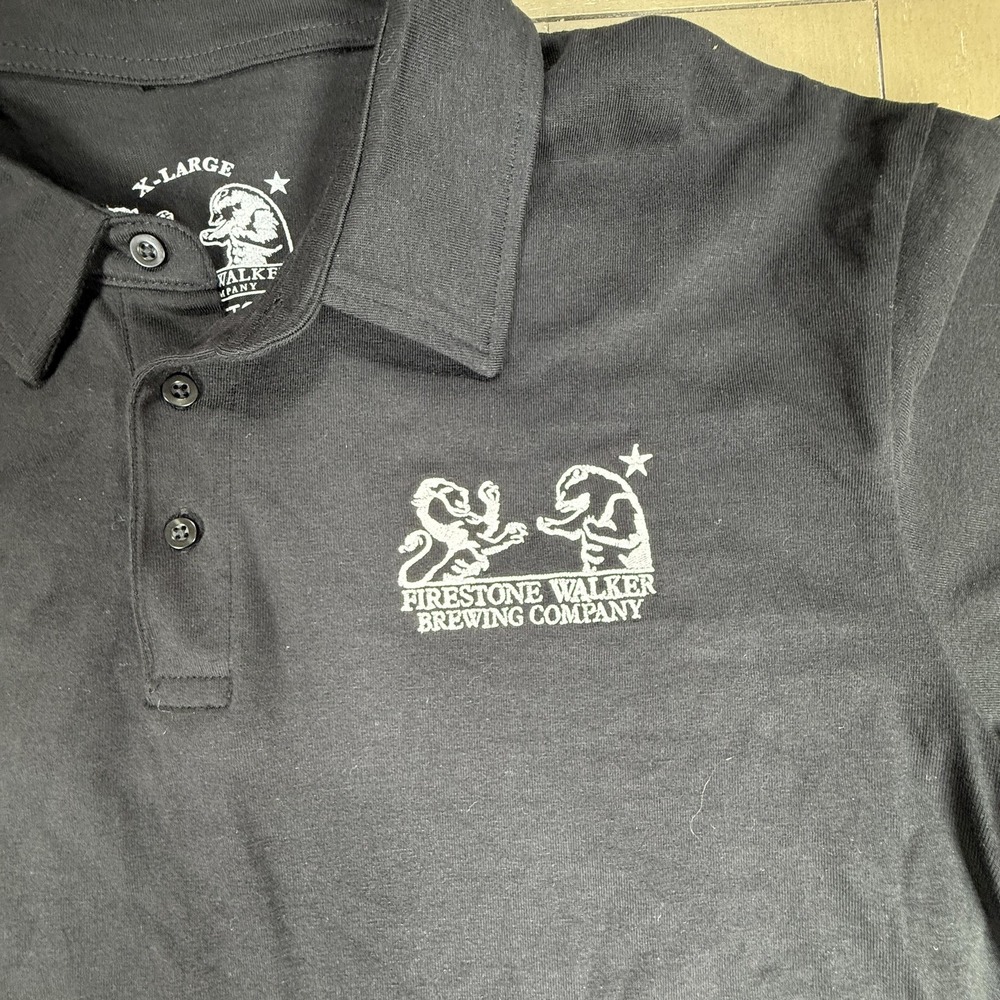 Firestone Walker Brewing Company Polo Shirt Mens XL Black Embroidered Logo Beer‎ - Picture 3 of 8